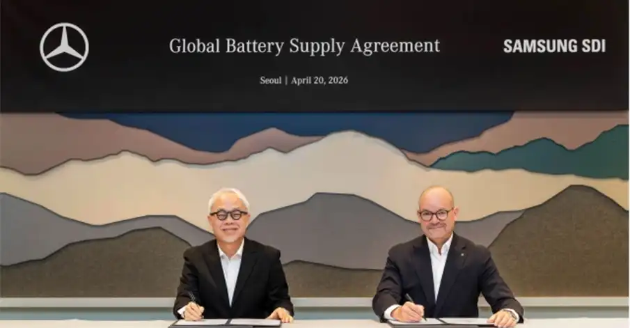 SAMSUNG SDI Signs First EV Battery Supply Deal with Mercedes-Benz